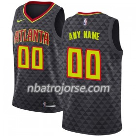 Män Atlanta Hawks Tröja Skräddarsydda Nike 2017-18 Svart Swingman